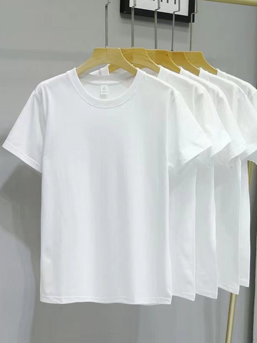 Men's Summer Solid Color Oversized Crew Neck Short Sleeve T-Shirt